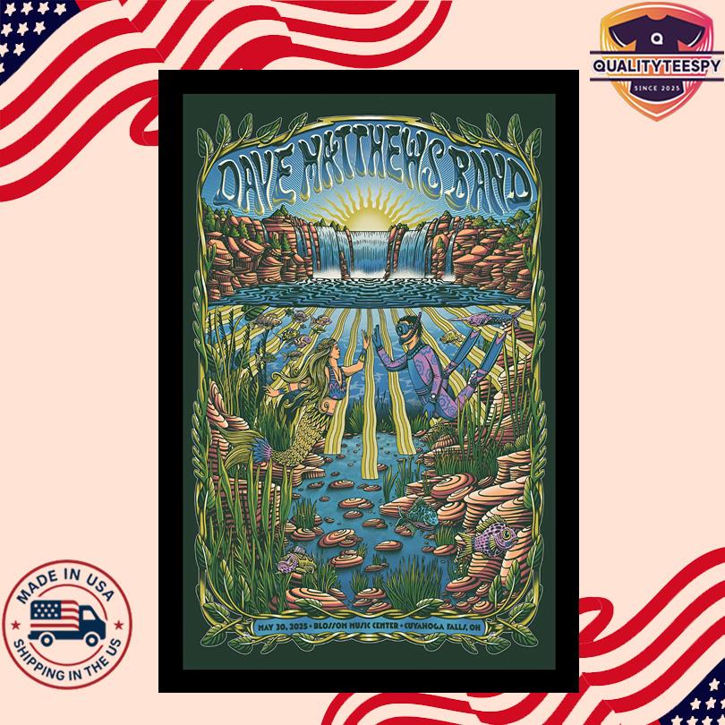 Dave Matthews Band Poster May 30, 2025 Cuyahoga Falls Blossom Music Center