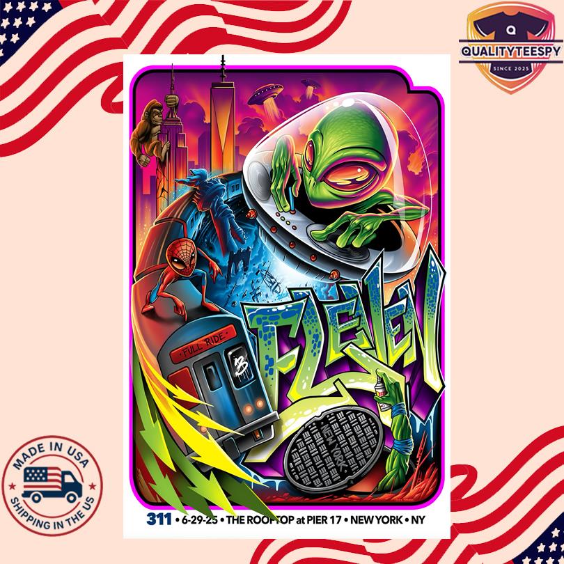 311 Live NYC Poster – Pier 17 Rooftop – June 29 2025