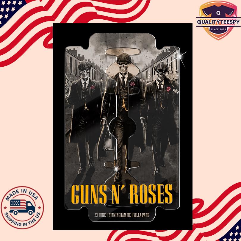 Guns N\' Roses Poster 2025 – Villa Park, Birmingham UK – June 23
