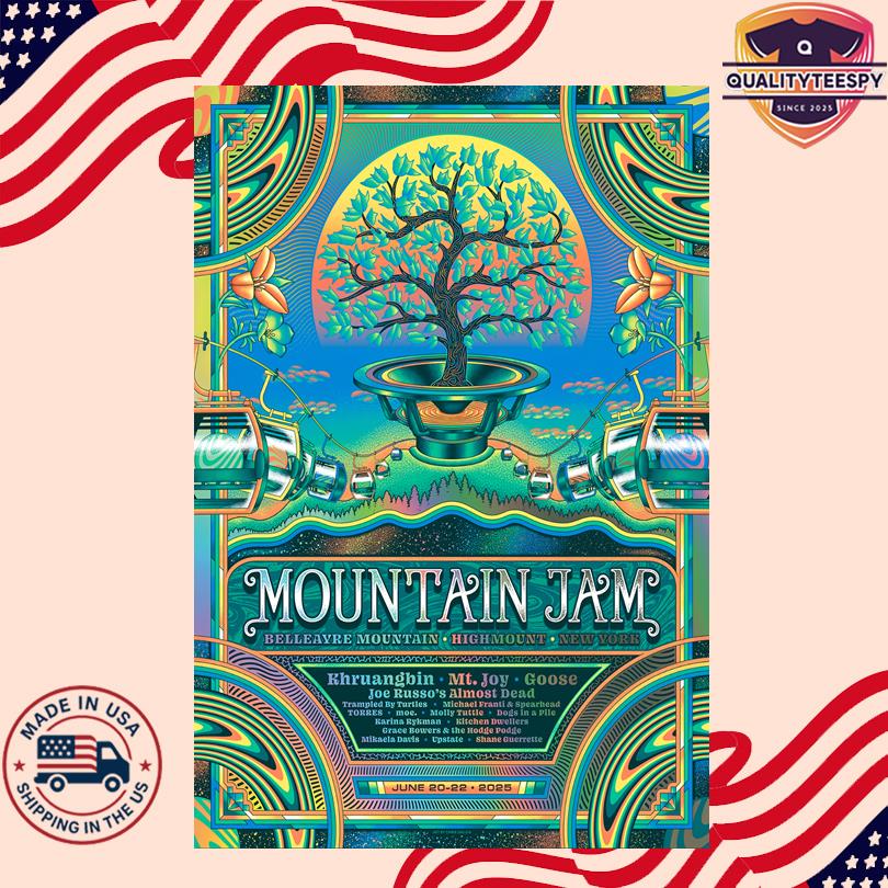 Mountain Jam Live Poster – June 20–22 2025 – Highmount, NY