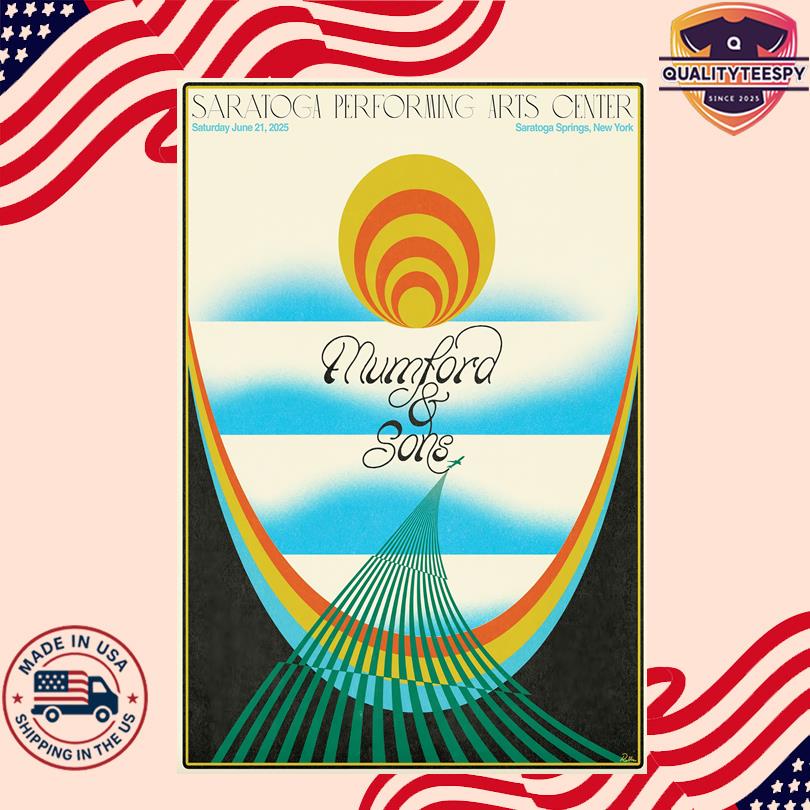 Mumford & Sons 2025 Tour Jun 21 Broadview Stage at SPAC Saratoga Springs, NY Poster