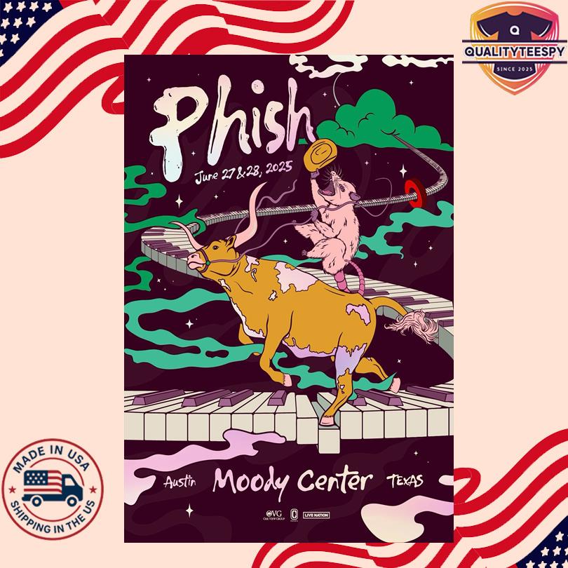 Phish Jun 27-28 2025 Moody Center, Austin, TX Poster