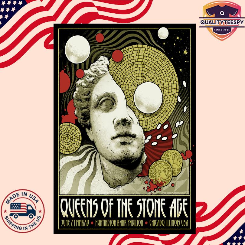 Queens of the Stone Age The End is Nero Tour 2025 Jun 21 Chicago, IL Poster