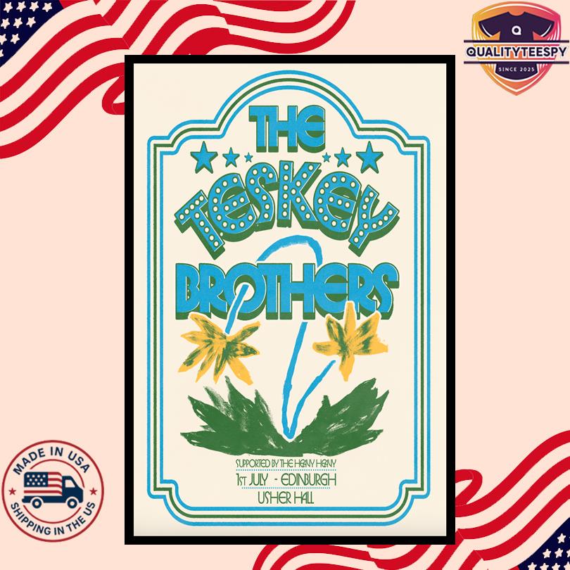 The Teskey Brothers July 1 2025 Usher Hall Edinburgh, Scotland Poster