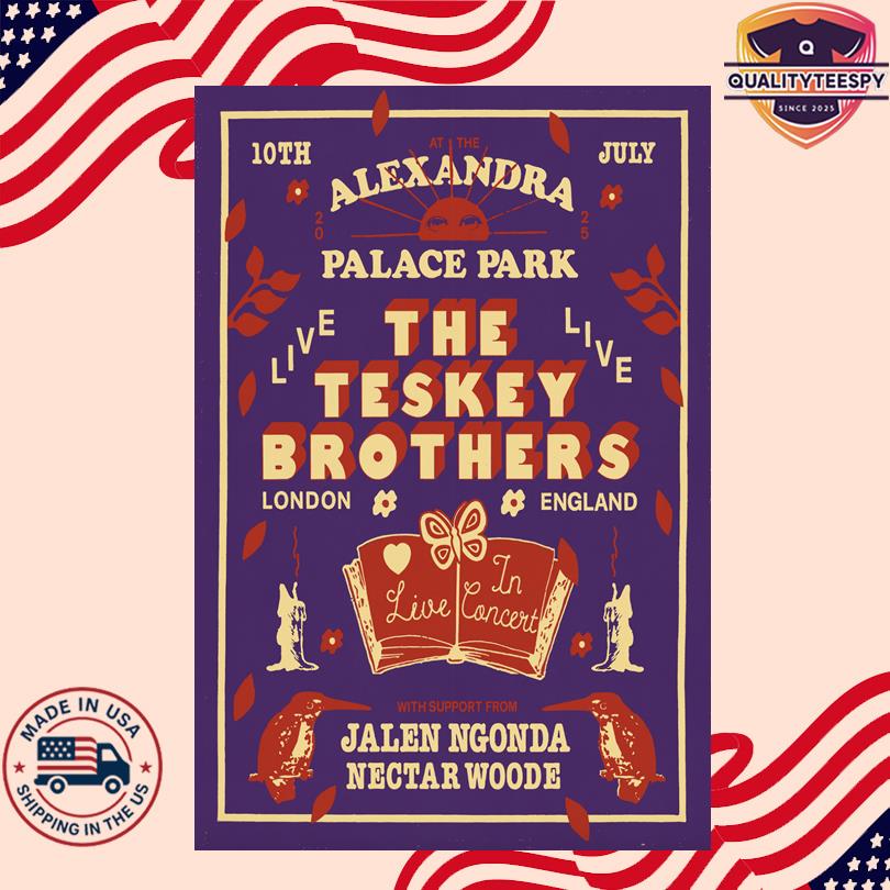 The Teskey Brothers Tour 2025 10 Jul Alexandra Palace, London Poster