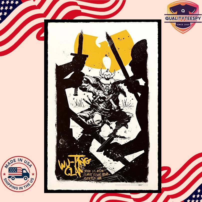 Wu-Tang Clan 2025 Tour Poster – Live at Climate Pledge Arena – June 28