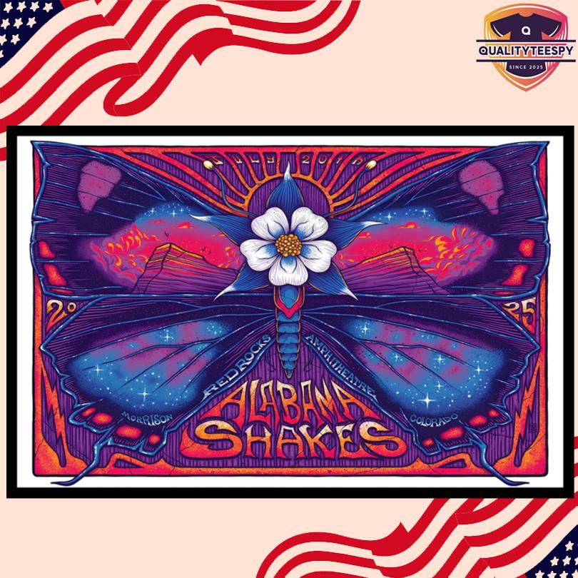 Alabama Shakes July 20 2025 Red Rocks Amphitheatre Morrison CO Poster