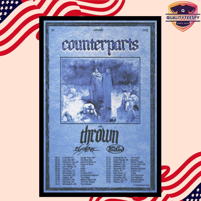 Counterparts Us Tour 2025 Poster