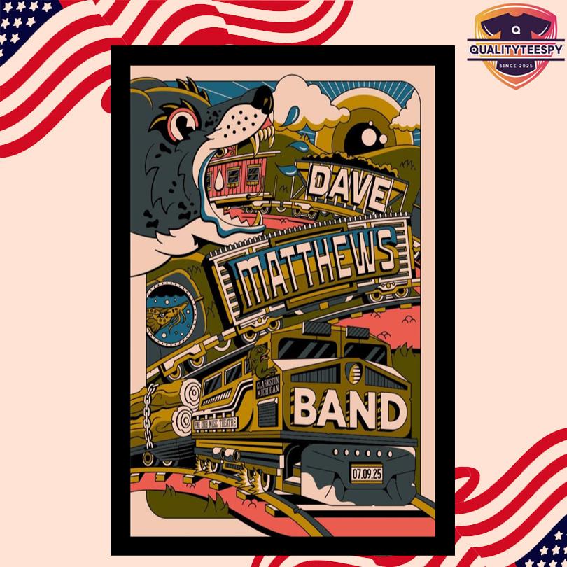 Dave Matthews Band At Pine Knob Music Theatre In Clarkston MI On Jul 9 2025 Poster