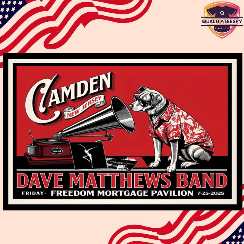 Dave Matthews Band Freedom Mortgage Pavilion Camden NJ July 25 2025 Tour Poster
