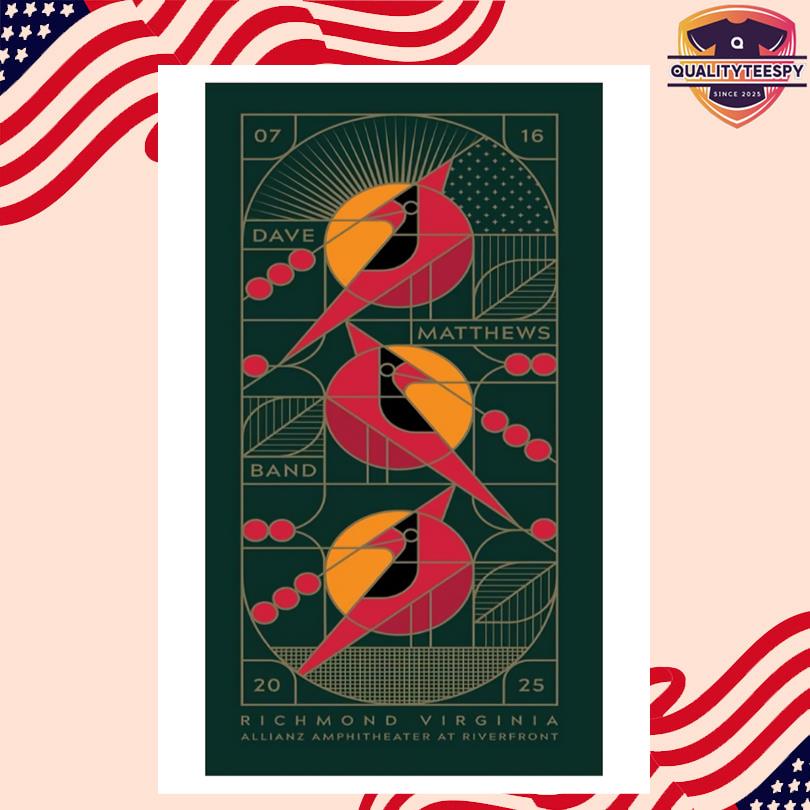 Dave Matthews Band Jul 16 2025 Richmond, VA Poster