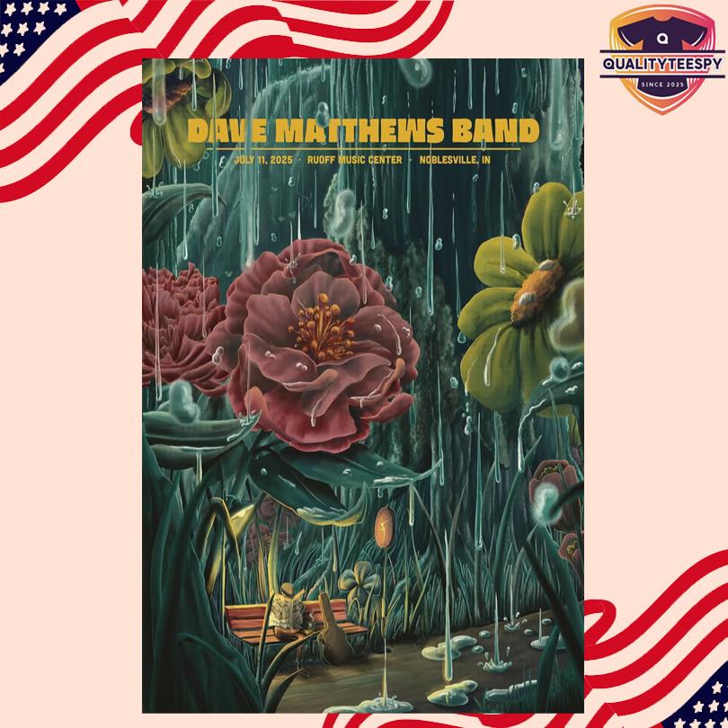 Dave Matthews Band july 11 2025 Noblesville IN Poster