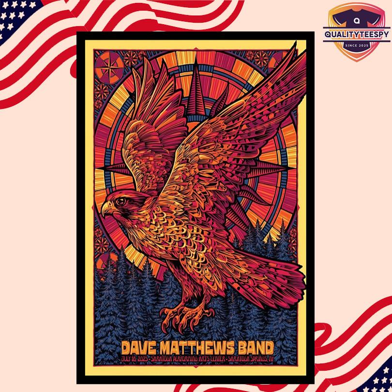 Dave Matthews Band Tour July 18 2025 Saratoga Springs NY Poster