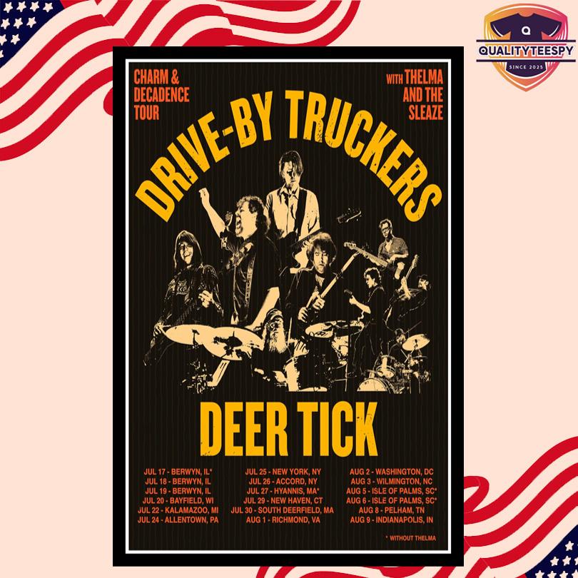 Drive-By Truckers 2025 Tour Dates Poster Print