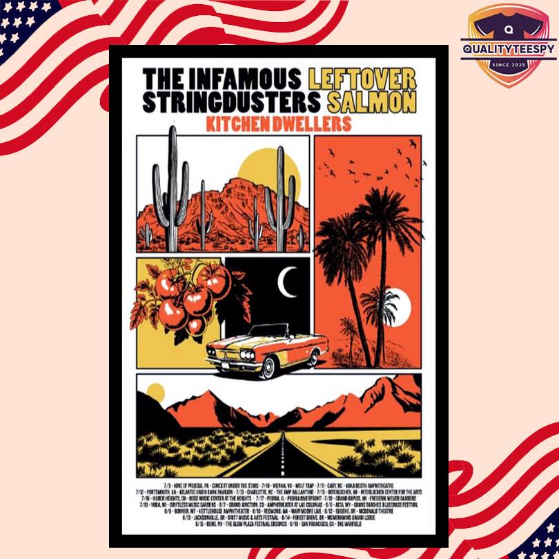 Leftover Salmon Rowdy Summer Nights Tour 2025 Poster