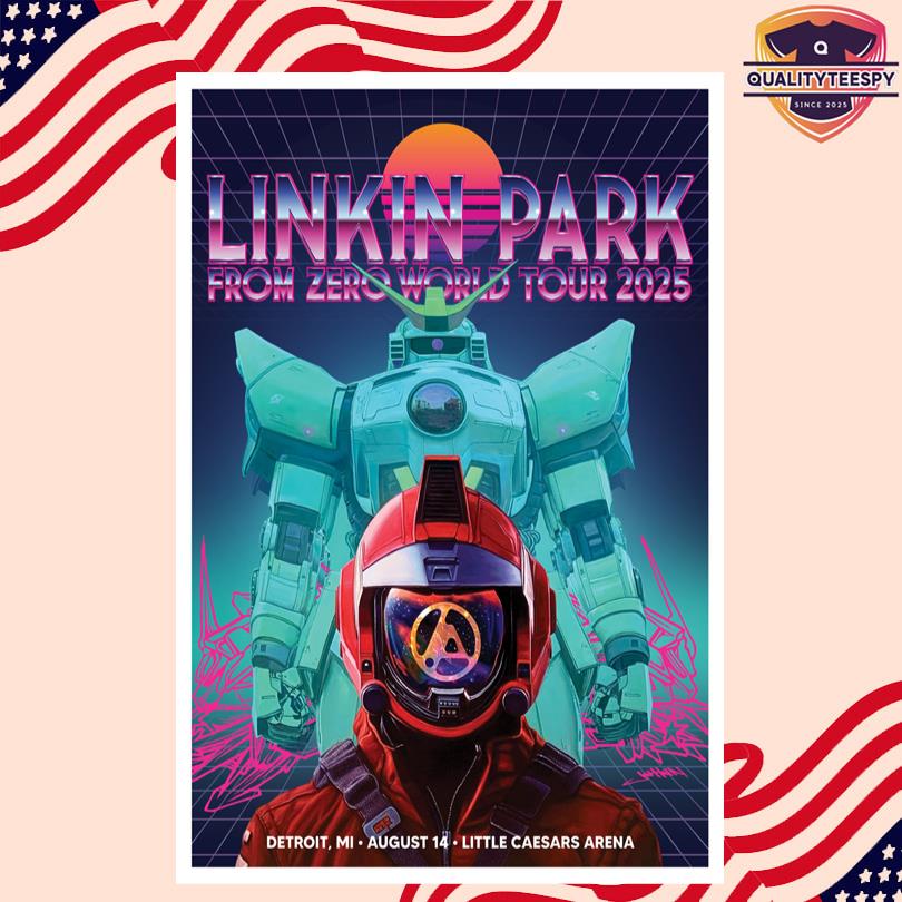 Linkin Park Aug 14 2025 Little Caesars Arena Detroit MI Poster