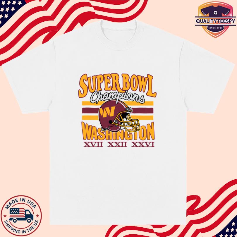 Men\'s Homage Ash Washington Commanders Three-Time Super Bowl Champions Tri-Blend Tour T-Shirt
