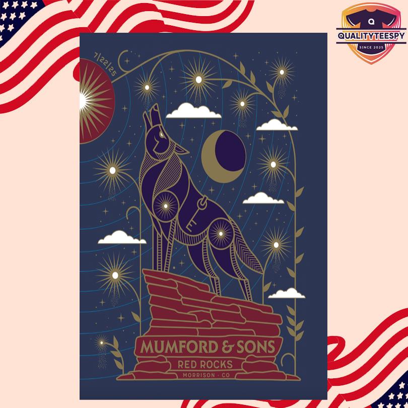 Mumford And Sons Jul 22 2025 Red Rocks Morrison CO Poster