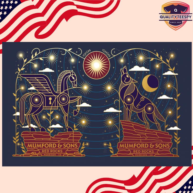 Mumford Ans sons Jul 21-22 2025 Morrison CO Concert Poster
