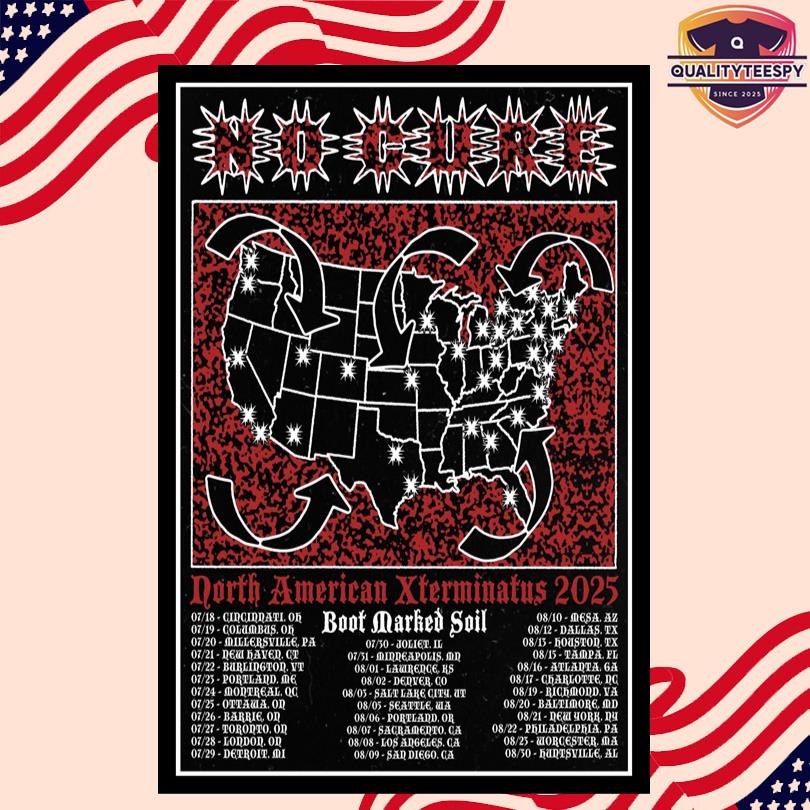 No Cure XXX 2025 Hardcore Tour Poster