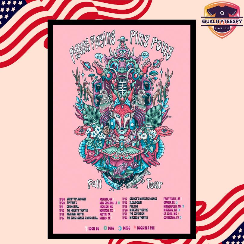 Pigeons Playing Ping Pong Concert Poster