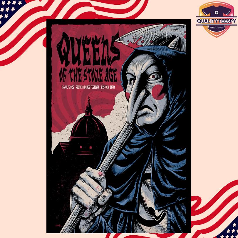 Queens Of The Stone Age Jul 15 2025 Piazza Duomo, Pistoia, Italy Poster