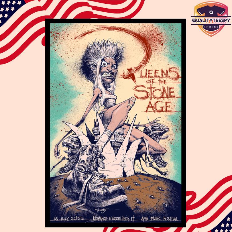 Queens Of The Stone Age Jul 16 2025 Concert Poster