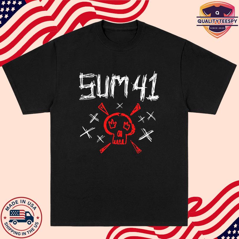 SUM 41 Sketch Logo Skull New Tee