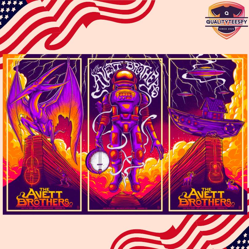 The Avett Brothers July 11-13 2025 Red Rocks Amphitheatre Watchhouse Morrison, CO Poster