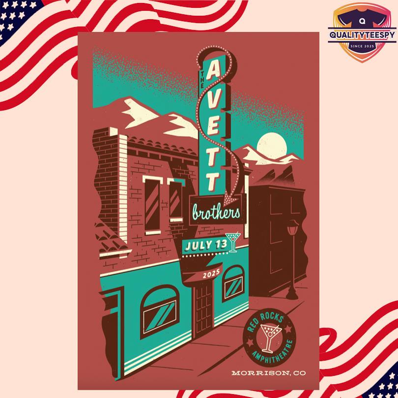 The Avett Jul 13 2025 Red Rocks Amphitheatre, Morrison, CO Poster