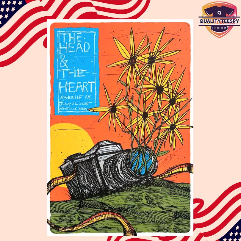 The Head And The Heart Jul 22 2025 Asheville NC Poster