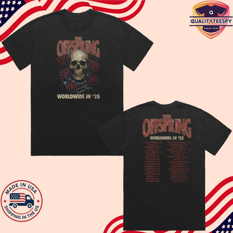 The Offspring Rose Skull 2025 Ladies Tour Tee