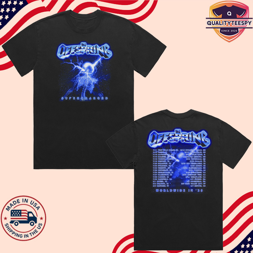 The Offspring Supercharged Skeleton 2025 Tour Shirt