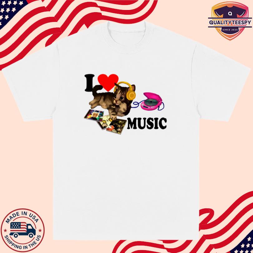 Uma Penca Camiseta I Love Music Cat T Shirt