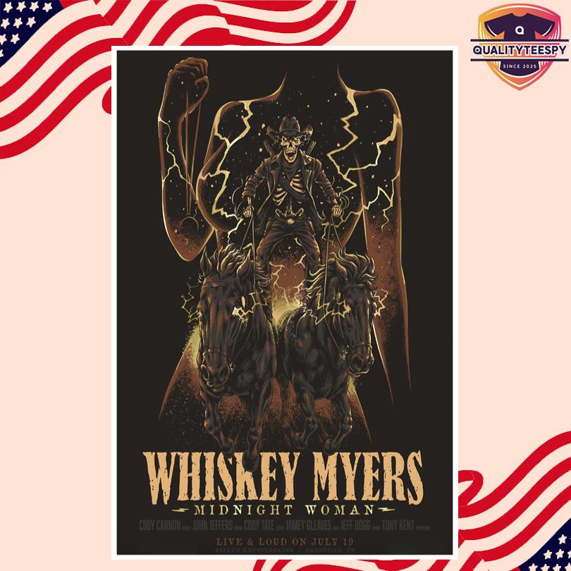 Whiskey Myers Concert Poster 2025